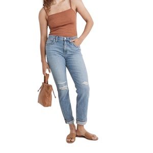 Madewell The High Rise Slim Crop Boyfriend jeans new with tags size 31 petite
